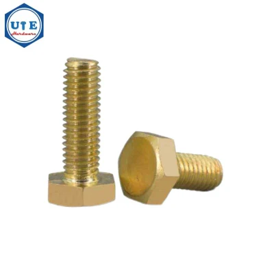 Brass Hexagon Bolt of Set Accessories with Hexagon Screw Nut