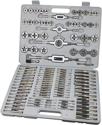 110 Piece Hardened Alloy Steel Metric Tap and Die Threading Tool Set with Storage Case Tap and Die Kit Professional
