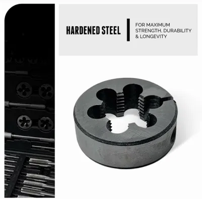 110 Piece Hardened Alloy Steel SAE Tap and Die Threading Tool Set with Storage Case
