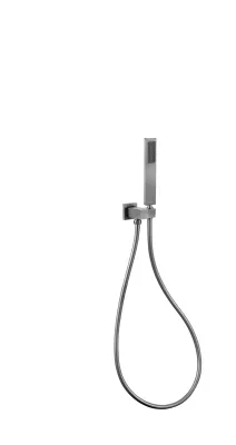 Flush-Mounted Shower Tap Set Gun Grey 2 Functions Showers Rain Shower Set