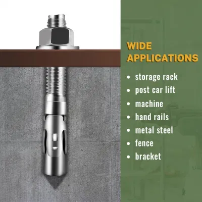 Rust and Corrosion Resistant Wedge Anchors for Concrete Cement Wall Base Bracket