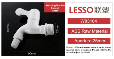Lesso White Color Washing Machine Faucet Durable PVC Taps