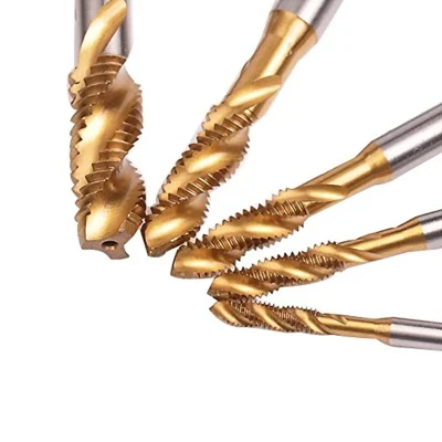 HSS Tap Spiral Flute Groove Screw Tap Tin Coating Nitriding Right Thread Machine Tap