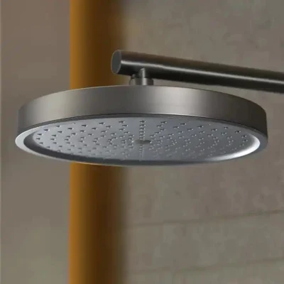 Modern 3 Functions Gun Gray Wall Mounted Brass Concealed Dual Handle Bathroom Bath Rain Shower Mixer Tap Set with Bidet Sprayer
