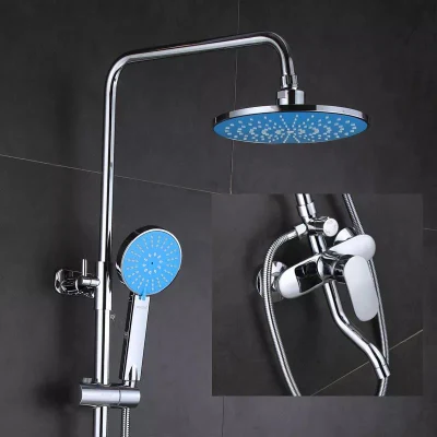 Luxury Rain Shower Faucets Hand Shower Mixer Tap Set Rain Fall Shower Set