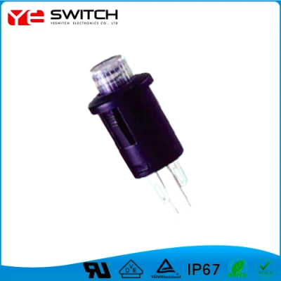 Momentary Golden Contact Auto Push Button Switch with Lamp
