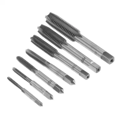 HSS 6542 Titanium Machine Right Hand Tap Drill 3 Flute M3 M4 M5 M6 M8 Spiral Point Thread Plug Handle Taps Die Tool Set
