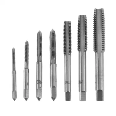 M2/M2.5/M3/M3.5/M4/M5/M6/M8 Spiral Point Thread Plug Handle Taps HSS Titanium Machine Right Hand Tap Drill