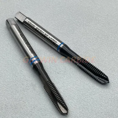 Grewin&Cowee-High Quality Hsse HSS-Pm Machine Taps Spiral Point Tap DIN371 DIN376 with Blue Ring for Through Hole for Stainless Steel, Nickel Alloy, Titanium