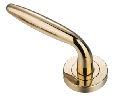 Hot Sell Zinc Die-Casting Polishing Round Rosette Door Lever Handle