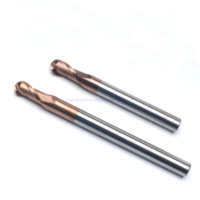 HRC58 Extended Length Solid Carbide 4 Flute Ball End Mills