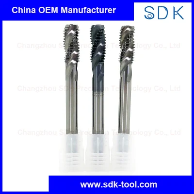 Tungsten Carbide Spiral Flute Cutting Taps for Steel and Aluminium
