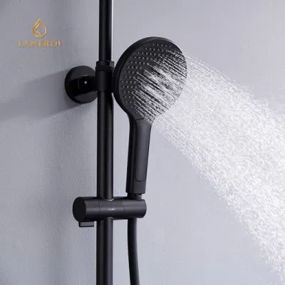 Bathroom Tap Thermostatic Tub Faucets Black Shower Set High Pressure Black Shower Head Set