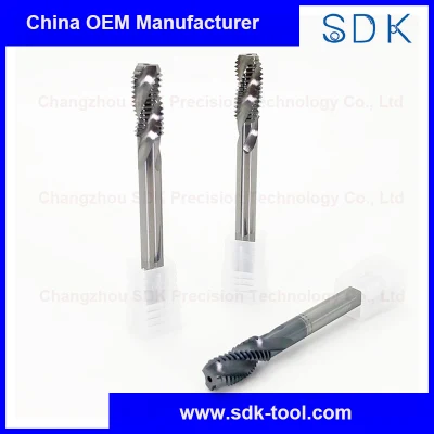 Tungsten Carbide Spiral Flute Cutting Taps for Steel and Aluminium
