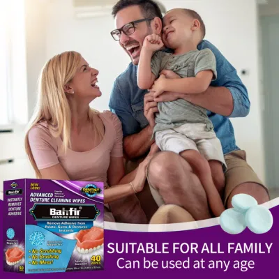 Remove Surface Stains Peppermint Eco Friendly Denture Cleansing Tablets with FDA