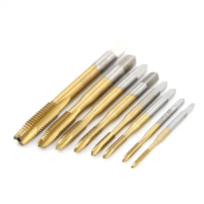 M2/M2.5/M3/M3.5/M4/M5/M6/M8 Spiral Point Thread Plug Handle Taps HSS Titanium Machine Right Hand Tap Drill