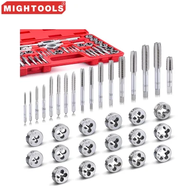 40-Piece Premium Tap and Die Set, Metric Screw Threads M3, M4, M5, M6, M7, M8, M10, M12, Both Coarse and Fine Types