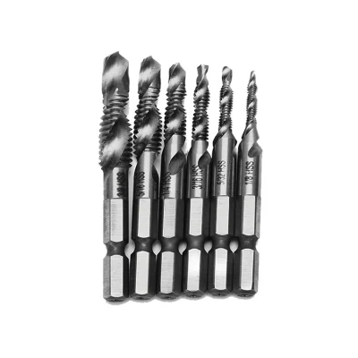 M3 to M10 Metric Titanium Combined Combination HSS Drill Tap Bit Set for Screw Tapping Threading Tools