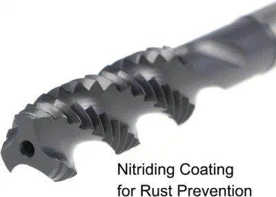 M8 X 1.25 Spiral Flute Thread Tap Metric Machine Threading Tap HSS Nitriding Coated Round Shank with Square End