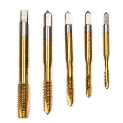 M3 M4 M5 M6 M8 M10 M12 Bearing Steel Machine Spiral Point Straight Fluted Hand Screw Thread Hand Tap Drill Set Metric Plug