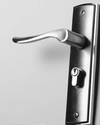 Gold PVD Europe Zinc Alloy Lever Door Handle on Round Rose