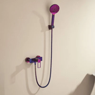 Cold Hot Mixer Tap Bath Shower Tap Wall Mounted Shower Faucet Set with Hand Shower