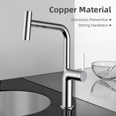Gun Grey Hot Cold Mixer Waterfall Pull out Down Sink Kitchen Faucet Single Hole Multiple Water Outlets Rotation Tap