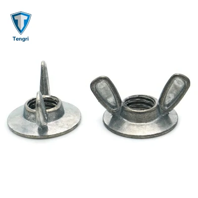 Zinc Die-Cast Washered Butterfly Nut Cold Forged Wingnut Die Cast Wing Nut