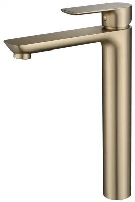 Bathrooms PVD Brushed Gun Metal Basin H59 Brass Tall Water Tap