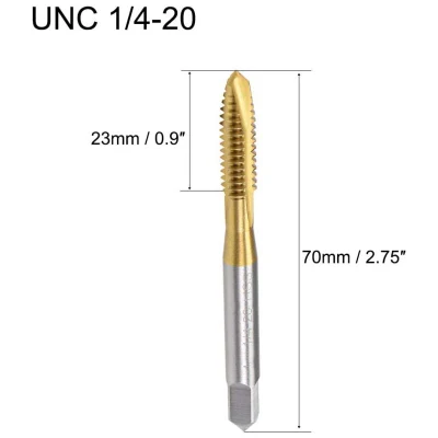 ISO529 Standard Tin Coated HSS-M2 Material Screw Thread Spiral Point Machine Tap
