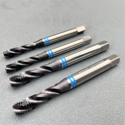 HSS-Tap Metric Threads M10 X 1.25 DIN 371 HSS-Pm Spiral Flute Ticn Coated Tap Withthrough and Blind Holes