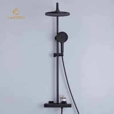 Bathroom Tap Thermostatic Tub Faucets Black Shower Set High Pressure Black Shower Head Set