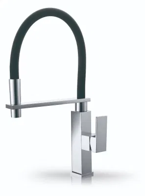 Landonbath High Quality Square Gun Black Matt Black Metal SUS304 Brass Kitchen Tap