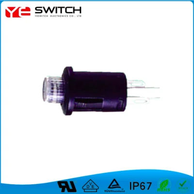Momentary Golden Contact Auto Push Button Switch with Lamp