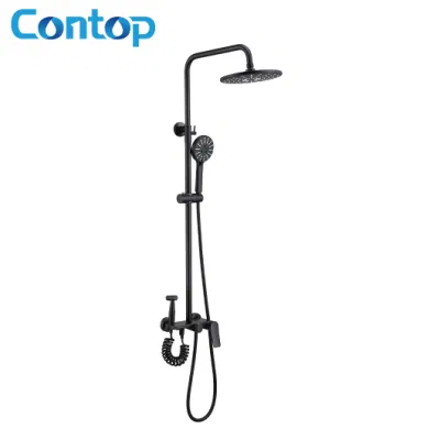 Hotel Bath Tap High Pressure Round Shape Shower Set