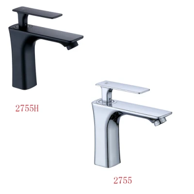 Luxury China Faucet Manufacturer Brushed Gun Color Copper Wash Basin Tap Brass Water Sink Tap