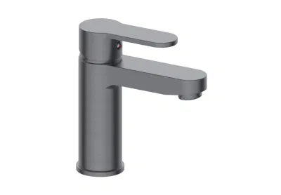 Rotatable Stainless Steel Kitchen Mixer Taps Deck Pillar Sink Mixer Tap Gun Grey