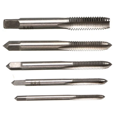 Hot! HSS Titanium Machine Right Hand Tap Drill 3 Flute M2/M2.5/M3/M3.5/M4/M5/M6 Spiral Point Thread Plug Handle Taps Die Set