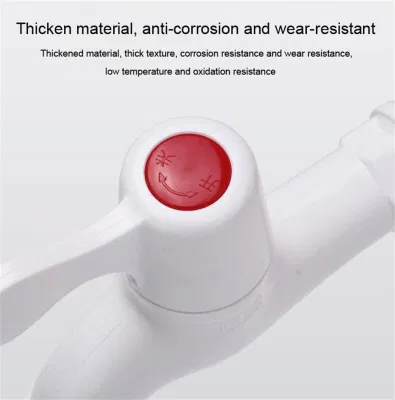 Lesso Wall Mounted Single Handle Kitchen DN15 20 Washing Machine Bibcock Bathroom Faucets White PVC Plastic Taps for Home