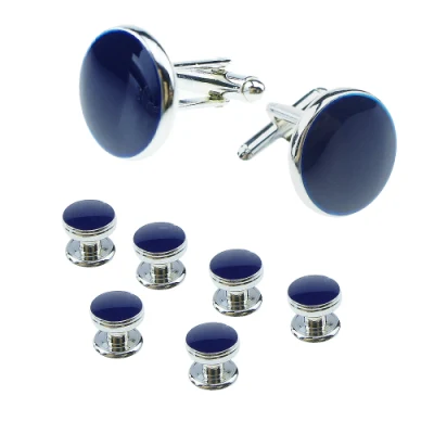 China Wholesale Factory Wholesale Custom Fashion Metal OEM Jewelry Clothing Accessory Mens Shirt Gold Silver Metal Blank Tie Bar Clip Set Cufflink
