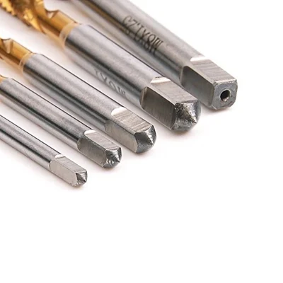 HSS Tap Spiral Flute Groove Screw Tap Tin Coating Nitriding Right Thread Machine Tap