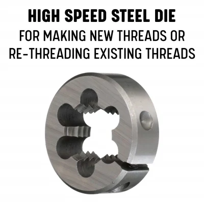 High Speed Steel Round Adjustable Pipe Threading Die