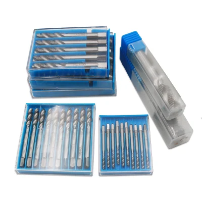 Hot! HSS Titanium Machine Right Hand Tap Drill 3 Flute M2/M2.5/M3/M3.5/M4/M5/M6 Spiral Point Thread Plug Handle Taps Die Set