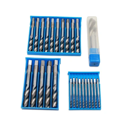 Hot! HSS Titanium Machine Right Hand Tap Drill 3 Flute M2/M2.5/M3/M3.5/M4/M5/M6 Spiral Point Thread Plug Handle Taps Die Set