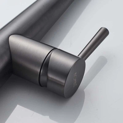 Momali Modern Gun Color Pull out Sink Kitchen Tap