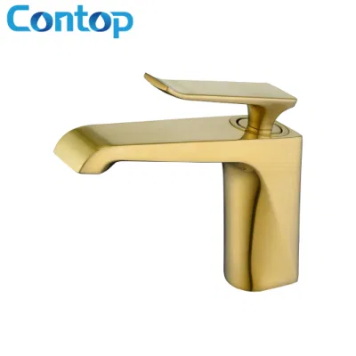 Latest Style Single Lever Single Handle Single Hole Solid Brass Polished Gun Black Basin Faucet Luxury Basin Mixer Tap