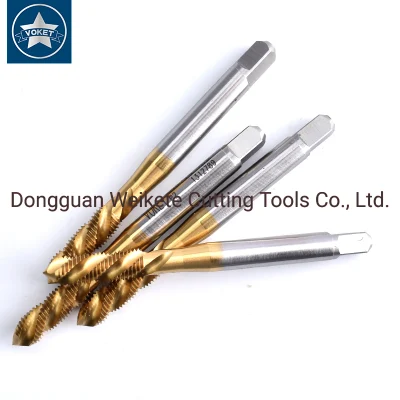 Hsse-M35 Left Hand with Tin Spiral Fluted Taps M3 M4 M5 M6 M7 M8 M9 M10 M12 M14 M16 Machine Screw Fine Thread Tap