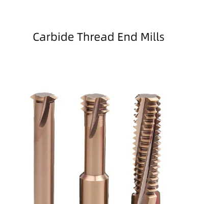 Single Flute Spiral End Mill Three-Tooth Solid Carbide Thread End Mill Full-Tooth Thread Mill Support Non-Standard Customization