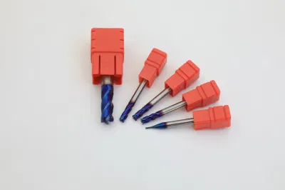 CNC Machining Blue Nano HRC 65 Straight Ball Nose Thread PCD CBN Solid Carbide Cutting Milling Tool