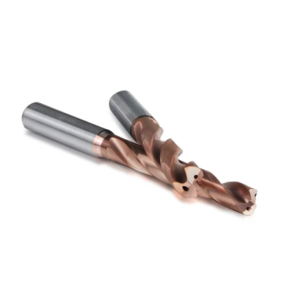 Internal Drilling Tool Coolant Drill Bits 4 Flutes Solid Spiral Carbide Drills